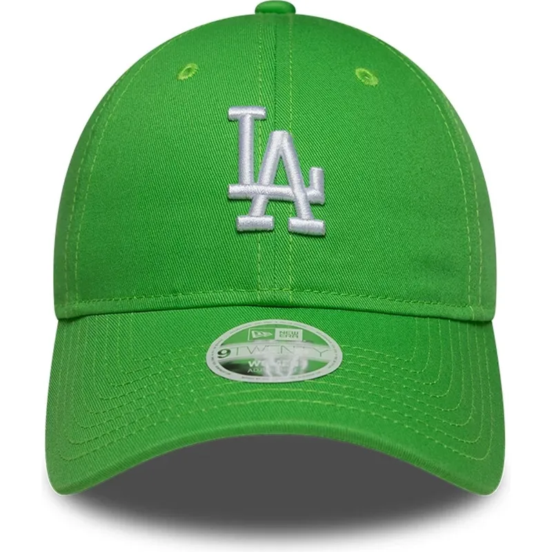 petten-gebogen-groen-verstelbaar-9twenty-league-essential-midi-van-los-angeles-dodgers-mlb-van-new-era