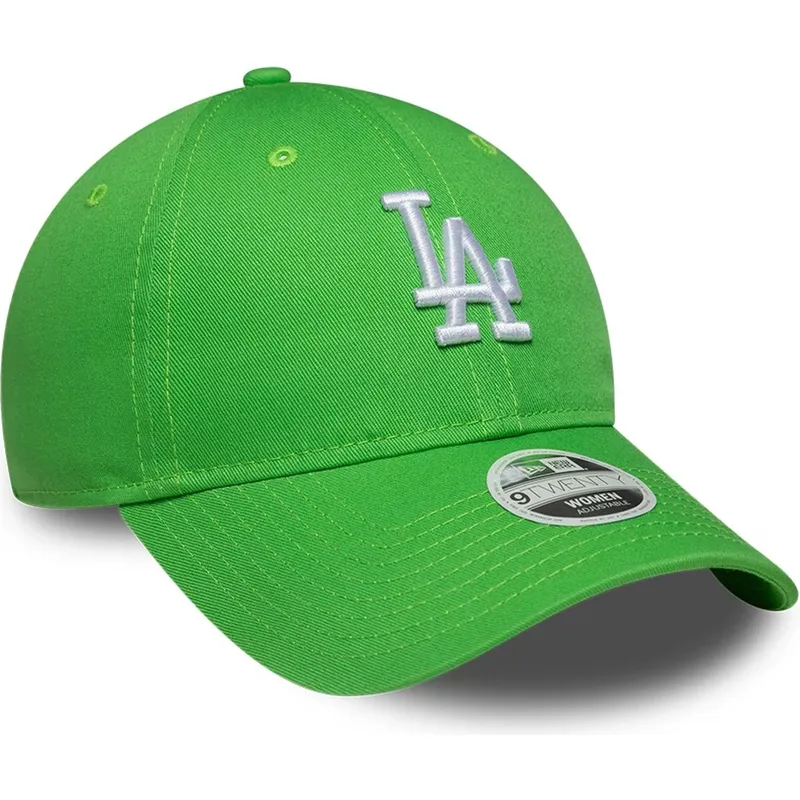 petten-gebogen-groen-verstelbaar-9twenty-league-essential-midi-van-los-angeles-dodgers-mlb-van-new-era