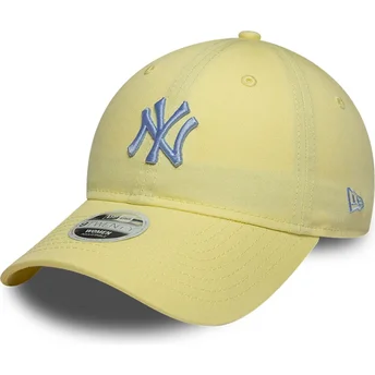 Petten gebogen geel verstelbaar 9TWENTY League Essential Midi van New York Yankees MLB van New Era
