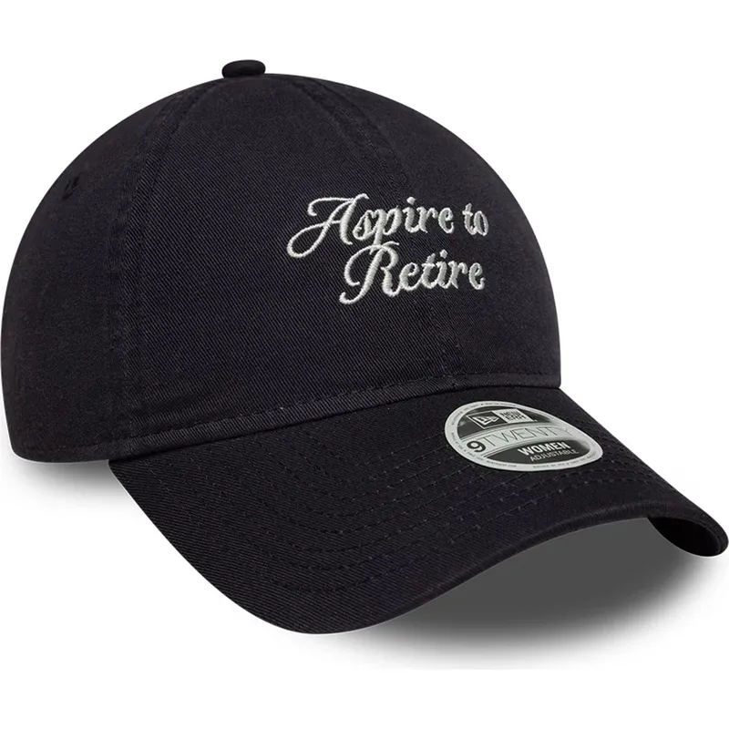 petten-gebogen-marineblauw-verstelbaar-9twenty-aspire-to-retire-slogan-van-new-era