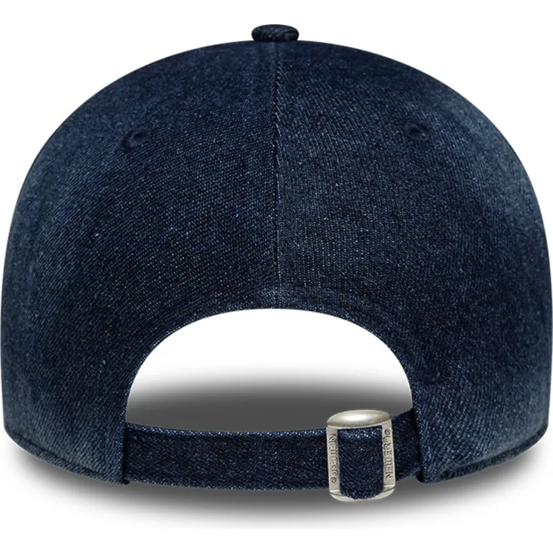 petten-gebogen-marineblauw-verstelbaar-9twenty-a-frame-denim-van-new-york-yankees-mlb-van-new-era