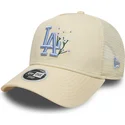 petten-gebogen-beige-snapback-9forty-a-frame-floral-van-los-angeles-dodgers-mlb-van-new-era