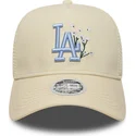petten-gebogen-beige-snapback-9forty-a-frame-floral-van-los-angeles-dodgers-mlb-van-new-era