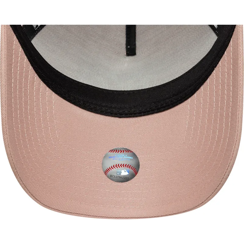 petten-gebogen-roze-snapback-9forty-a-frame-floral-van-new-york-yankees-mlb-van-new-era