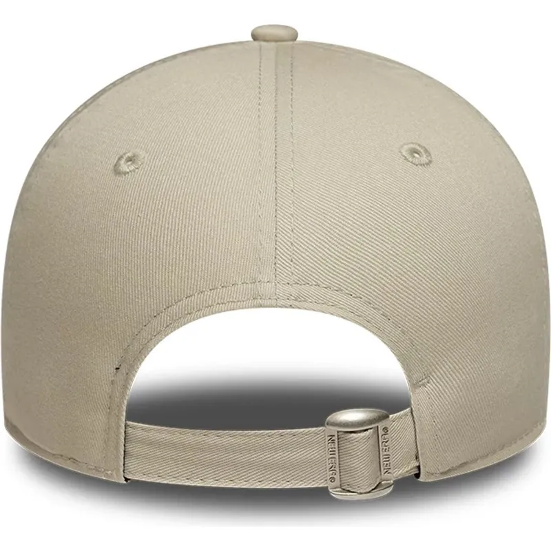 petten-gebogen-beige-verstelbaar-9forty-league-essential-van-los-angeles-dodgers-mlb-van-new-era