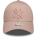 petten-gebogen-roze-verstelbaar-9forty-league-essential-van-new-york-yankees-mlb-van-new-era