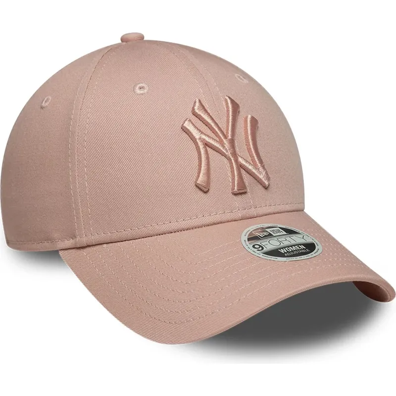 petten-gebogen-roze-verstelbaar-9forty-league-essential-van-new-york-yankees-mlb-van-new-era