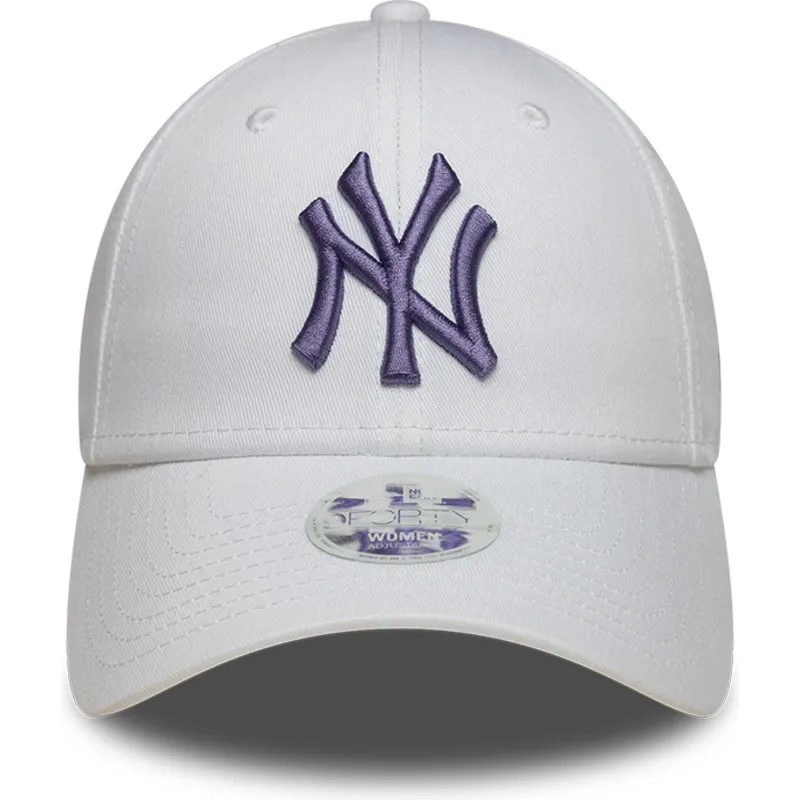 petten-gebogen-wit-verstelbaar-9forty-league-essential-van-new-york-yankees-mlb-van-new-era