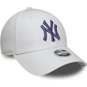 petten-gebogen-wit-verstelbaar-9forty-league-essential-van-new-york-yankees-mlb-van-new-era