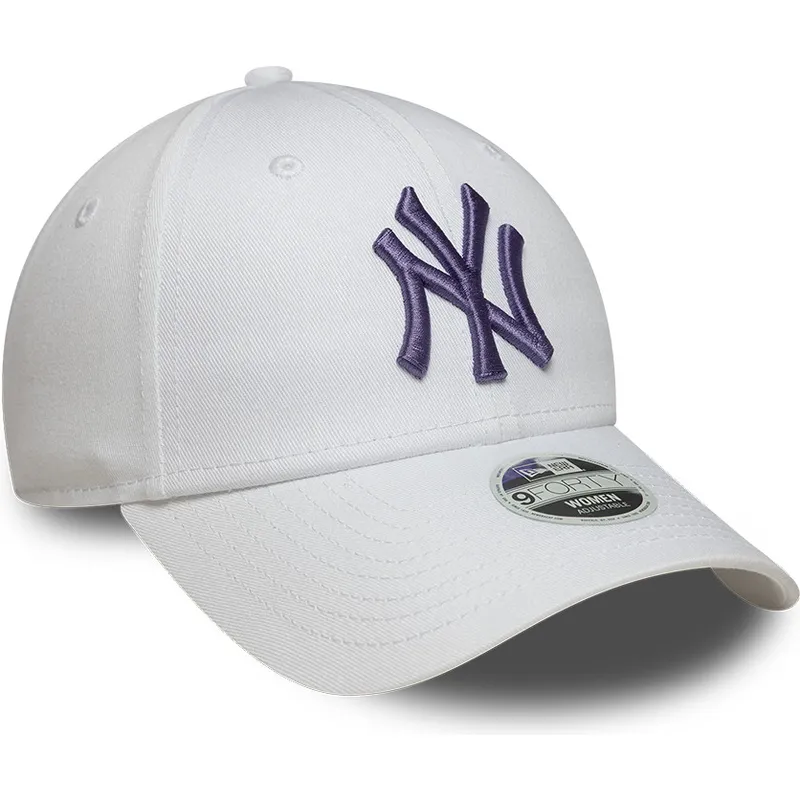 petten-gebogen-wit-verstelbaar-9forty-league-essential-van-new-york-yankees-mlb-van-new-era