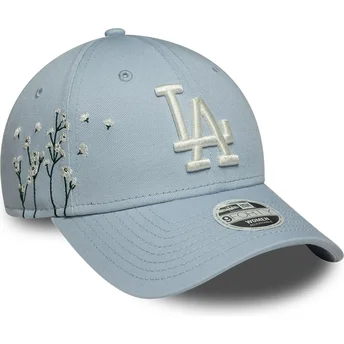 Petten gebogen blauw verstelbaar 9FORTY Floral Icon van Los Angeles Dodgers MLB van New Era