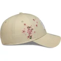 petten-gebogen-beige-verstelbaar-9forty-floral-icon-side-van-new-york-yankees-mlb-van-new-era