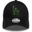 petten-gebogen-zwart-verstelbaar-9forty-floral-infill-van-los-angeles-dodgers-mlb-van-new-era