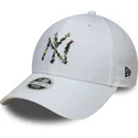 petten-gebogen-wit-verstelbaar-9forty-floral-infill-van-new-york-yankees-mlb-van-new-era