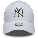 petten-gebogen-wit-verstelbaar-9forty-floral-infill-van-new-york-yankees-mlb-van-new-era