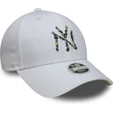 petten-gebogen-wit-verstelbaar-9forty-floral-infill-van-new-york-yankees-mlb-van-new-era