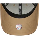 petten-gebogen-bruin-verstelbaar-9forty-linen-van-los-angeles-dodgers-mlb-van-new-era