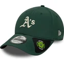 petten-gebogen-groen-verstelbaar-9forty-recycled-midi-van-oakland-athletics-mlb-van-new-era