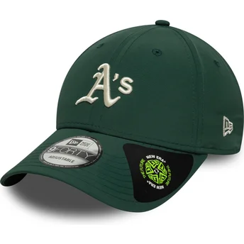 Petten gebogen groen verstelbaar 9FORTY Recycled Midi van Oakland Athletics MLB van New Era