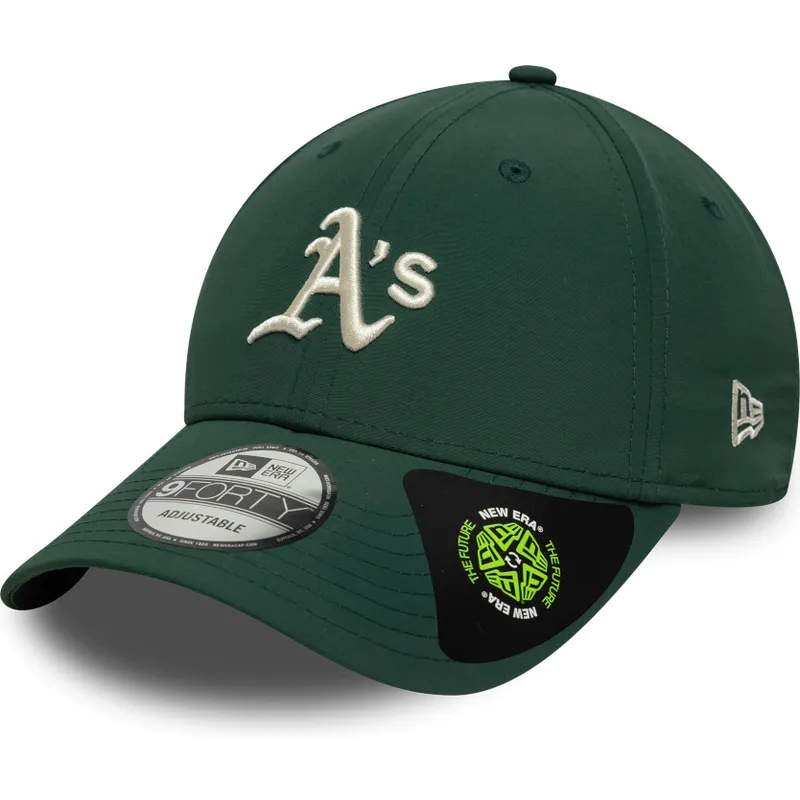 petten-gebogen-groen-verstelbaar-9forty-recycled-midi-van-oakland-athletics-mlb-van-new-era
