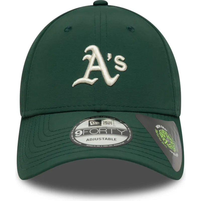 petten-gebogen-groen-verstelbaar-9forty-recycled-midi-van-oakland-athletics-mlb-van-new-era