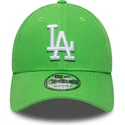 petten-gebogen-groen-verstelbaar-9forty-league-essential-van-los-angeles-dodgers-mlb-van-new-era