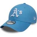 petten-gebogen-blauw-verstelbaar-9forty-league-essential-van-oakland-athletics-mlb-van-new-era