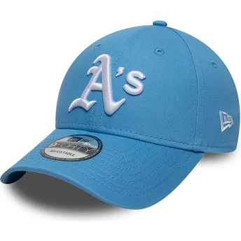 Petten gebogen blauw verstelbaar 9FORTY League Essential van Oakland Athletics MLB van New Era