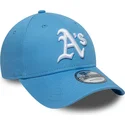 petten-gebogen-blauw-verstelbaar-9forty-league-essential-van-oakland-athletics-mlb-van-new-era