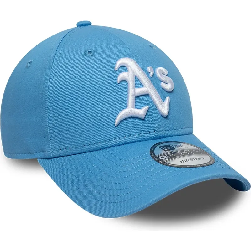 petten-gebogen-blauw-verstelbaar-9forty-league-essential-van-oakland-athletics-mlb-van-new-era