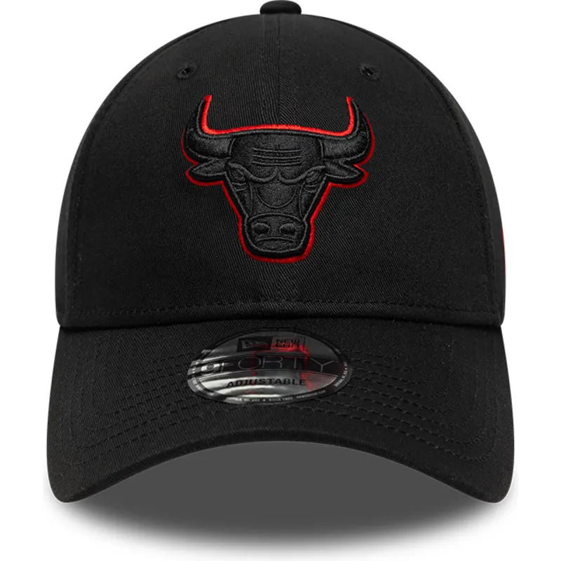 petten-gebogen-zwart-verstelbaar-9forty-team-outline-van-chicago-bulls-nba-van-new-era
