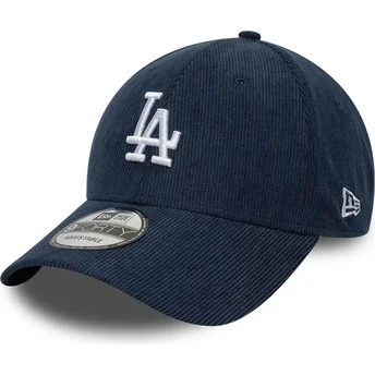 Petten gebogen marineblauw verstelbaar 9FORTY Soft Cord van Los Angeles Dodgers MLB van New Era