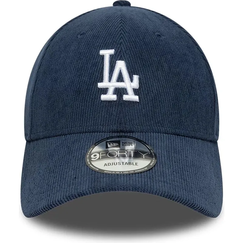 petten-gebogen-marineblauw-verstelbaar-9forty-soft-cord-van-los-angeles-dodgers-mlb-van-new-era