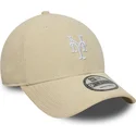 petten-gebogen-beige-verstelbaar-9forty-soft-cord-van-new-york-mets-mlb-van-new-era