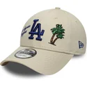 petten-gebogen-beige-verstelbaar-9forty-city-icon-van-los-angeles-dodgers-mlb-van-new-era