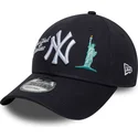 petten-gebogen-marineblauw-verstelbaar-9forty-city-icon-van-new-york-yankees-mlb-van-new-era