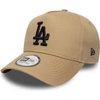Petten gebogen bruin snapback E Frame League Essential van Los Angeles Dodgers MLB van New Era