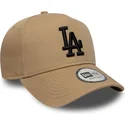 petten-gebogen-bruin-snapback-e-frame-league-essential-van-los-angeles-dodgers-mlb-van-new-era