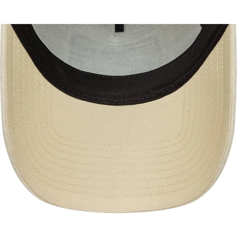 petten-gebogen-beige-snapback-e-frame-patch-linen-van-new-era