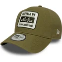 petten-gebogen-groen-snapback-e-frame-patch-linen-van-new-era