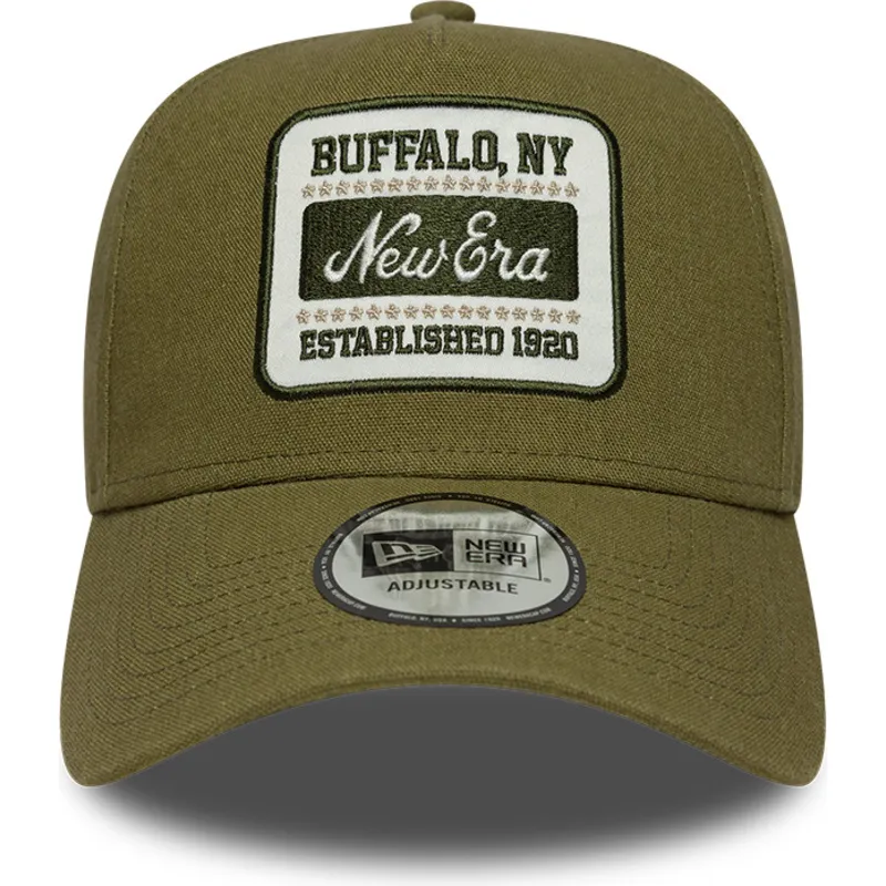 petten-gebogen-groen-snapback-e-frame-patch-linen-van-new-era