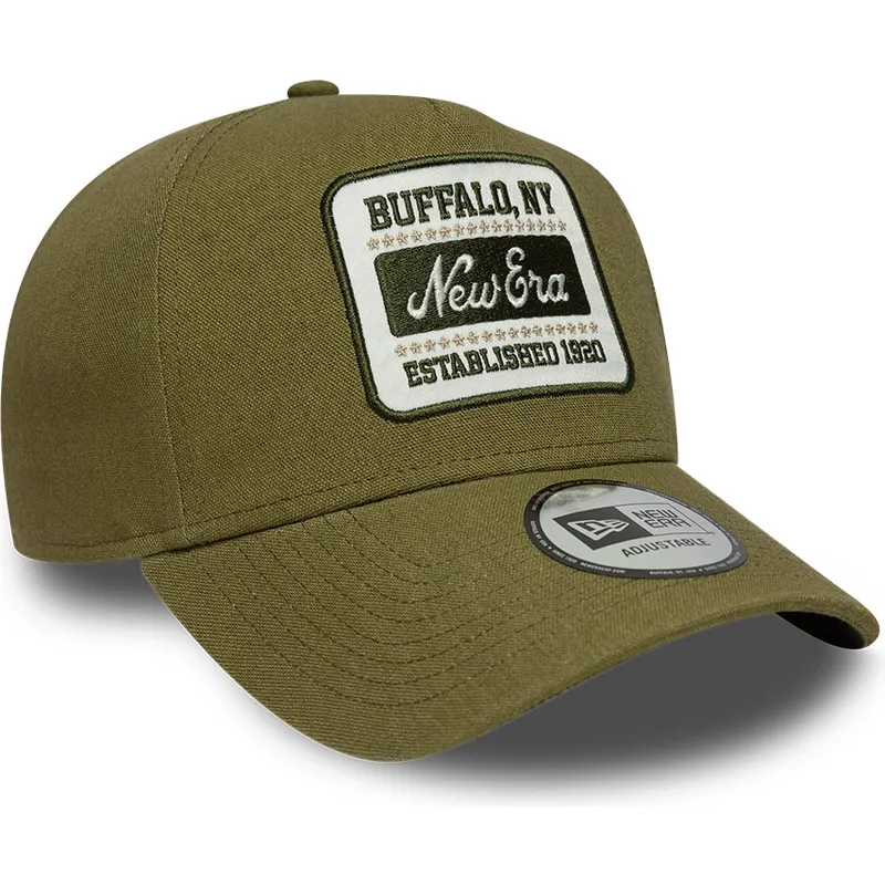 petten-gebogen-groen-snapback-e-frame-patch-linen-van-new-era