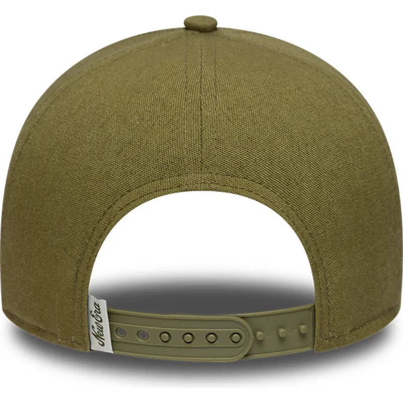 petten-gebogen-groen-snapback-e-frame-patch-linen-van-new-era