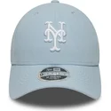 petten-gebogen-blauw-snapback-9forty-m-crown-linen-van-new-york-mets-mlb-van-new-era
