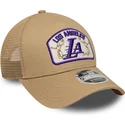 petten-gebogen-beige-snapback-9forty-m-crown-a-frame-van-los-angeles-lakers-nba-van-new-era