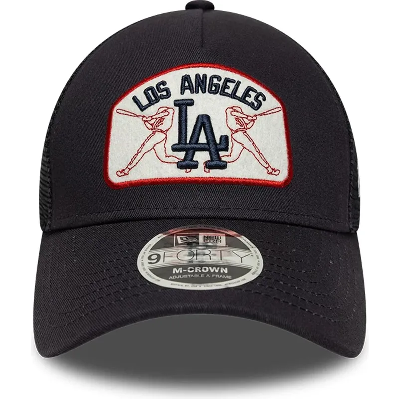 petten-gebogen-marineblauw-snapback-9forty-m-crown-a-frame-van-los-angeles-dodgers-mlb-van-new-era