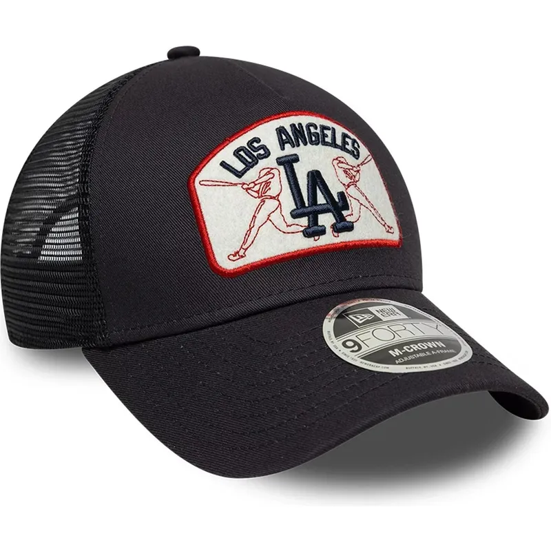 petten-gebogen-marineblauw-snapback-9forty-m-crown-a-frame-van-los-angeles-dodgers-mlb-van-new-era