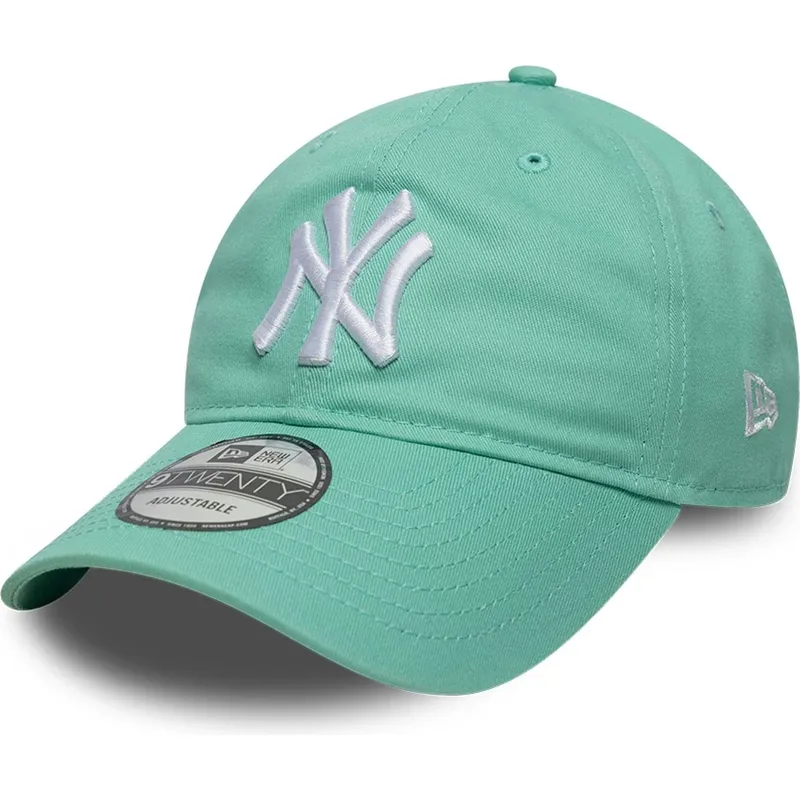 petten-gebogen-groen-verstelbaar-9twenty-league-essential-van-new-york-yankees-mlb-van-new-era