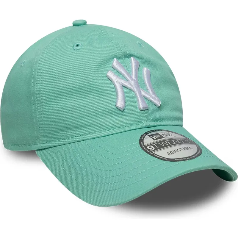petten-gebogen-groen-verstelbaar-9twenty-league-essential-van-new-york-yankees-mlb-van-new-era