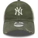 petten-gebogen-groen-verstelbaar-9twenty-cotton-canv-van-new-york-yankees-mlb-van-new-era